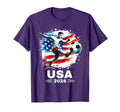 American Flag Soccer Soccer 2024 T-Shirt - Streetwear Style for Adults - T-Shirt, Sweatshirt, Hoodie