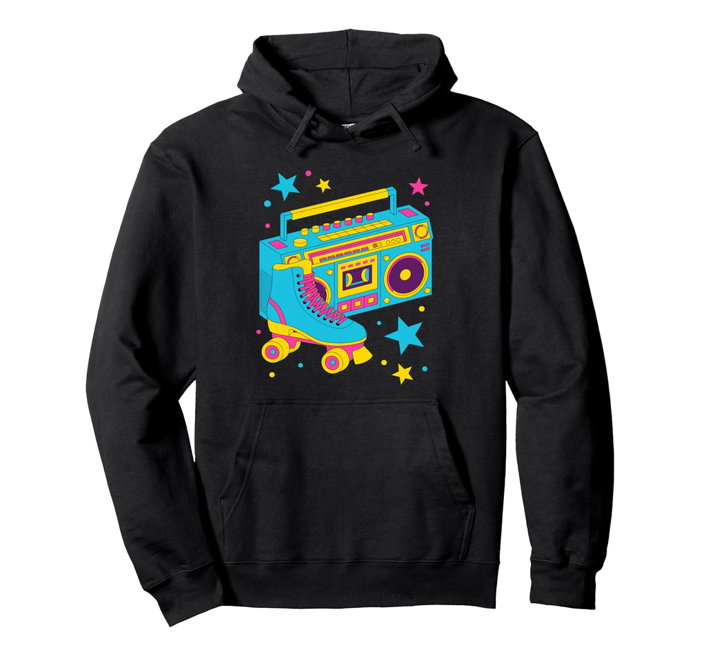 Roller Skate Shoes And Radio Roller Hoodie - Custom Art Print Unisex - T-Shirt, Sweatshirt, Hoodie