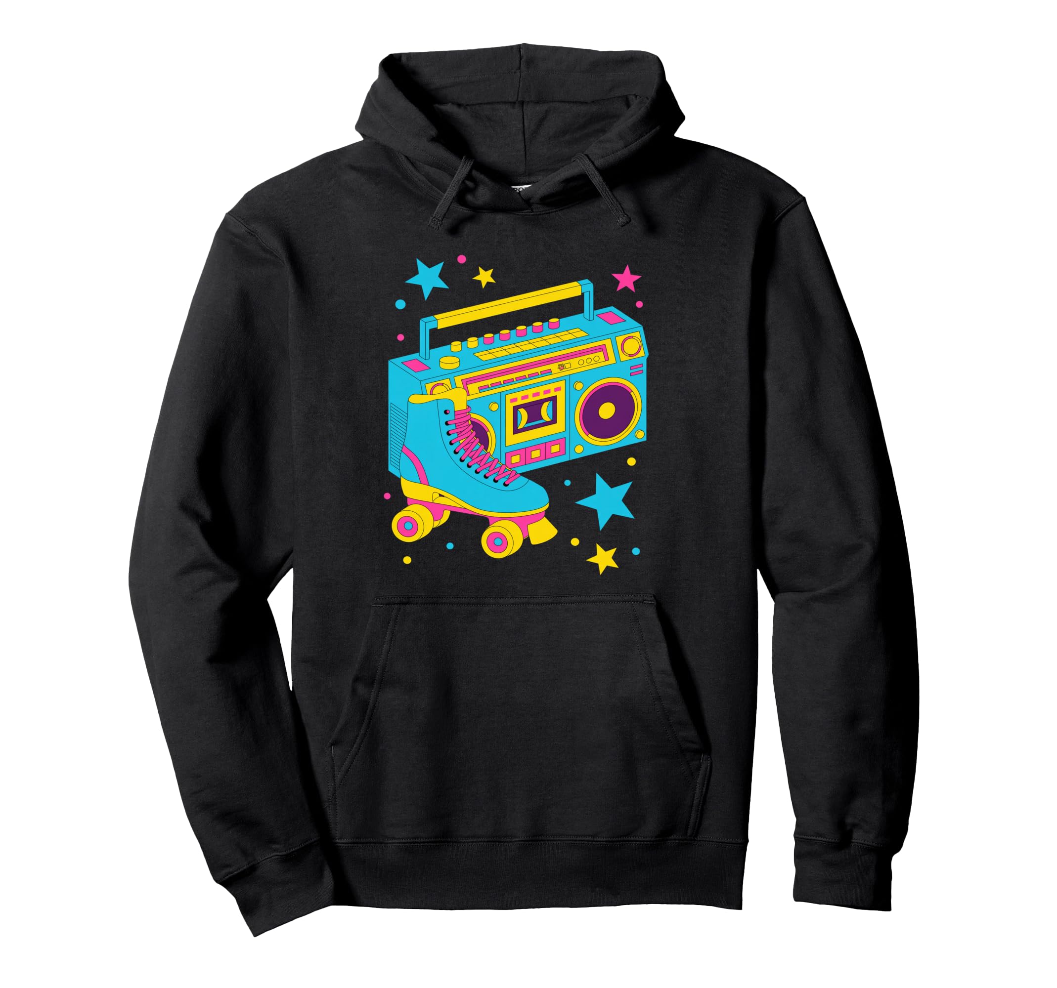 Roller Skate Shoes And Radio Roller Hoodie - Custom Art Print Unisex - T-Shirt, Sweatshirt, Hoodie