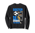 Soccer Player Action Art Sweatshirt - Casual Everyday Wear for Adults - T-Shirt, Sweatshirt, Hoodie