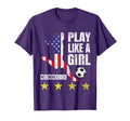 Play Like Soccer Usa United States Womens T-Shirt - Custom Art Print Unisex - T-Shirt, Sweatshirt, Hoodie