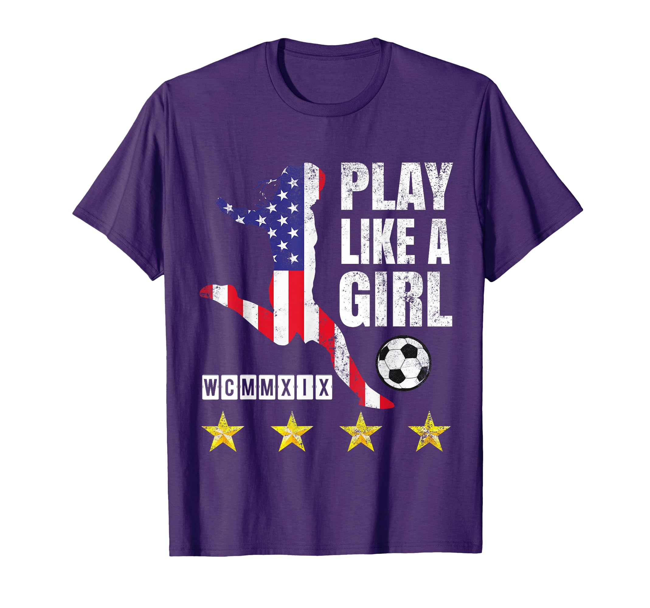 Play Like Soccer Usa United States Womens T-Shirt - Custom Art Print Unisex - T-Shirt, Sweatshirt, Hoodie