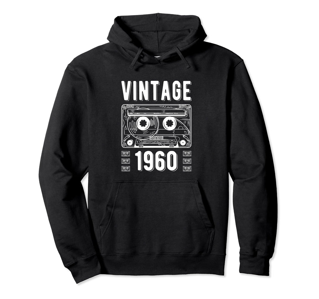1960 Cassette Tape Funny 64Th Birthday Hoodie - Graphic Print for Adults - T-Shirt, Sweatshirt, Hoodie