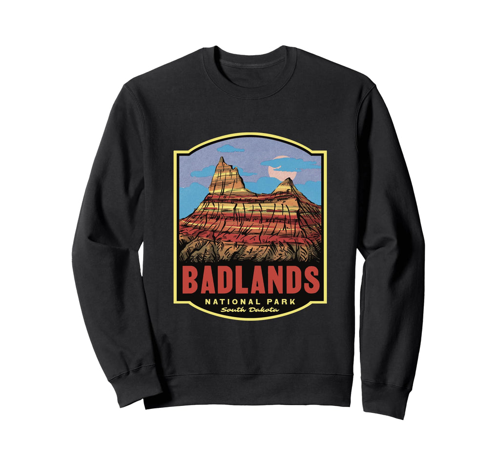 Badlands National Park South Dakota Sweatshirt - Minimalist Print Men Women - T-Shirt, Sweatshirt, Hoodie