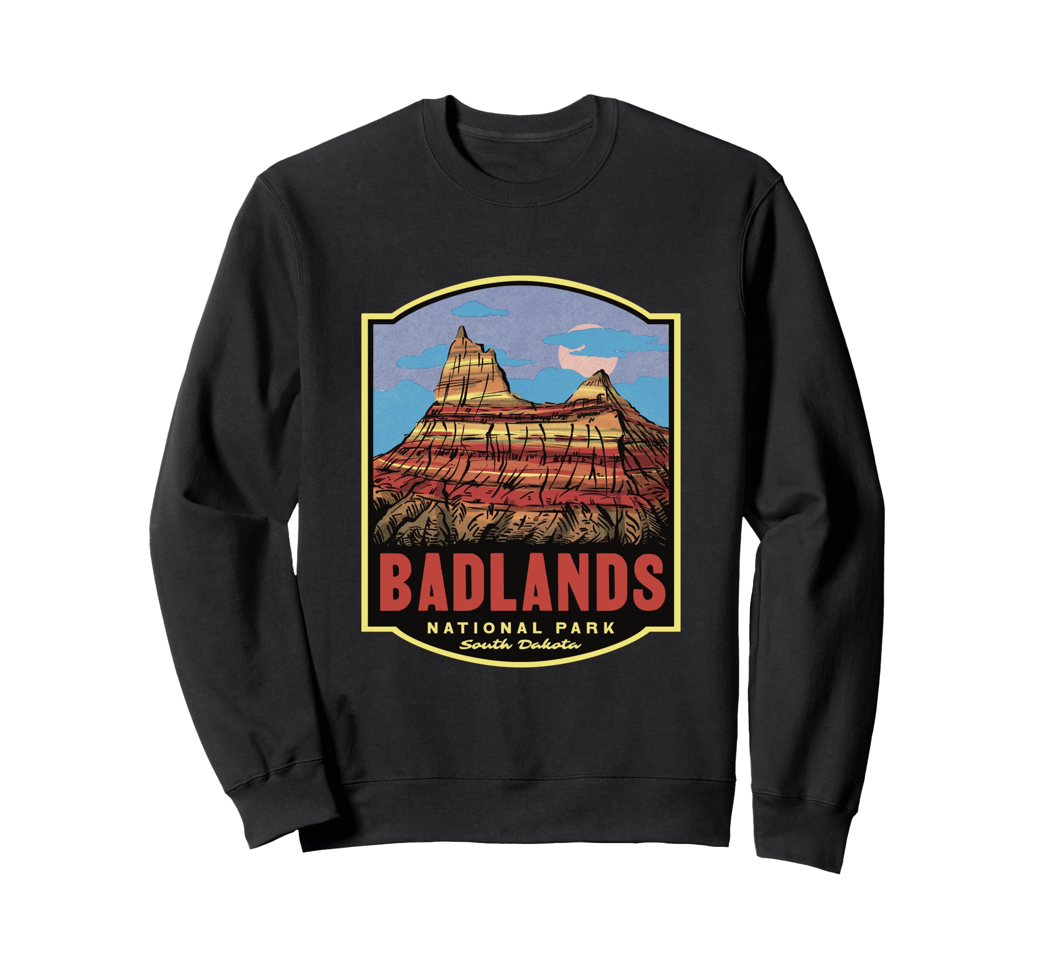 Badlands National Park South Dakota Sweatshirt - Minimalist Print Men Women - T-Shirt, Sweatshirt, Hoodie