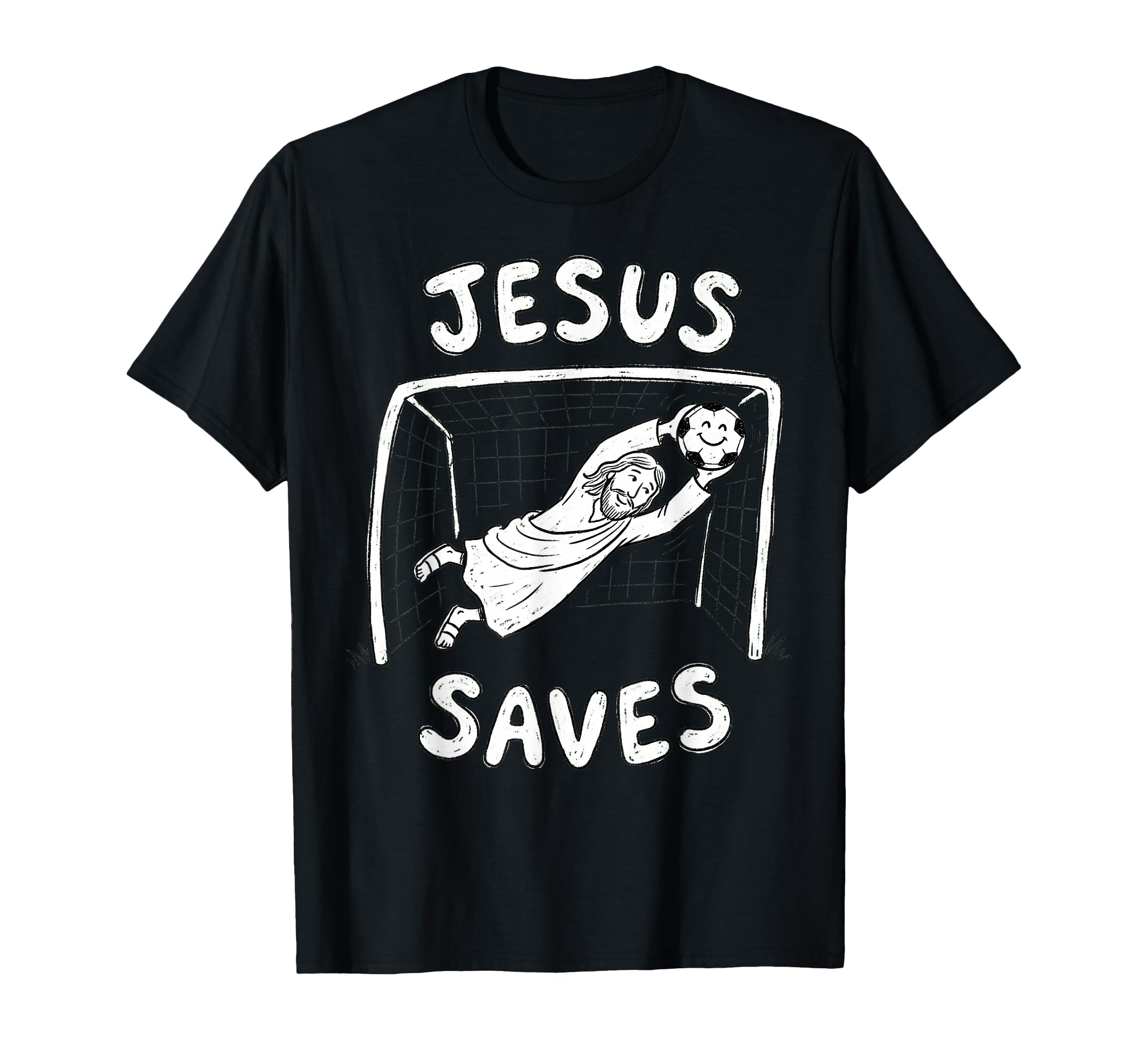 Christian Jesus Saves Soccer T-Shirt - Casual Everyday Wear Men Women - T-Shirt, Sweatshirt, Hoodie