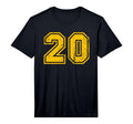 Yellow Sports Team Number 20 Performance T-Shirt - Unique Graphic Unisex - T-Shirt, Sweatshirt, Hoodie