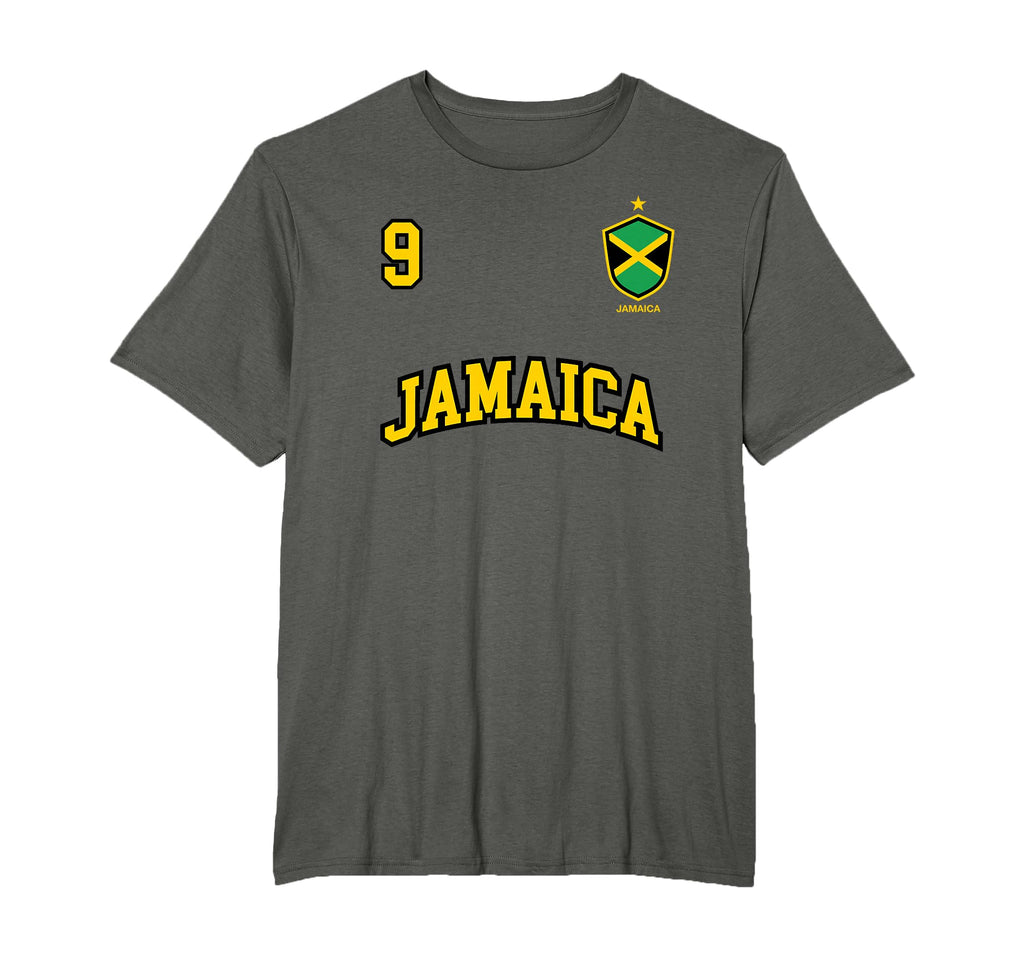 Jamaica Team Sports Number 9 Soccer T-Shirt - Graphic Print Unisex - T-Shirt, Sweatshirt, Hoodie