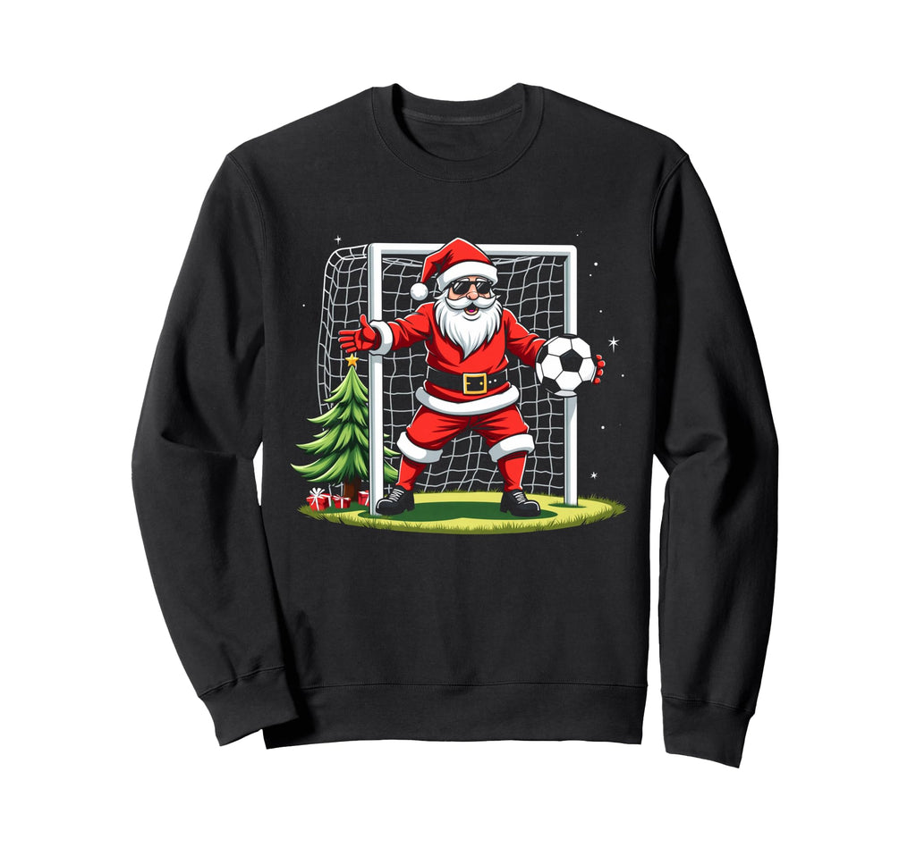 Santa Plays Soccer Soccer Player Sweatshirt - Graphic Print Men Women - T-Shirt, Sweatshirt, Hoodie
