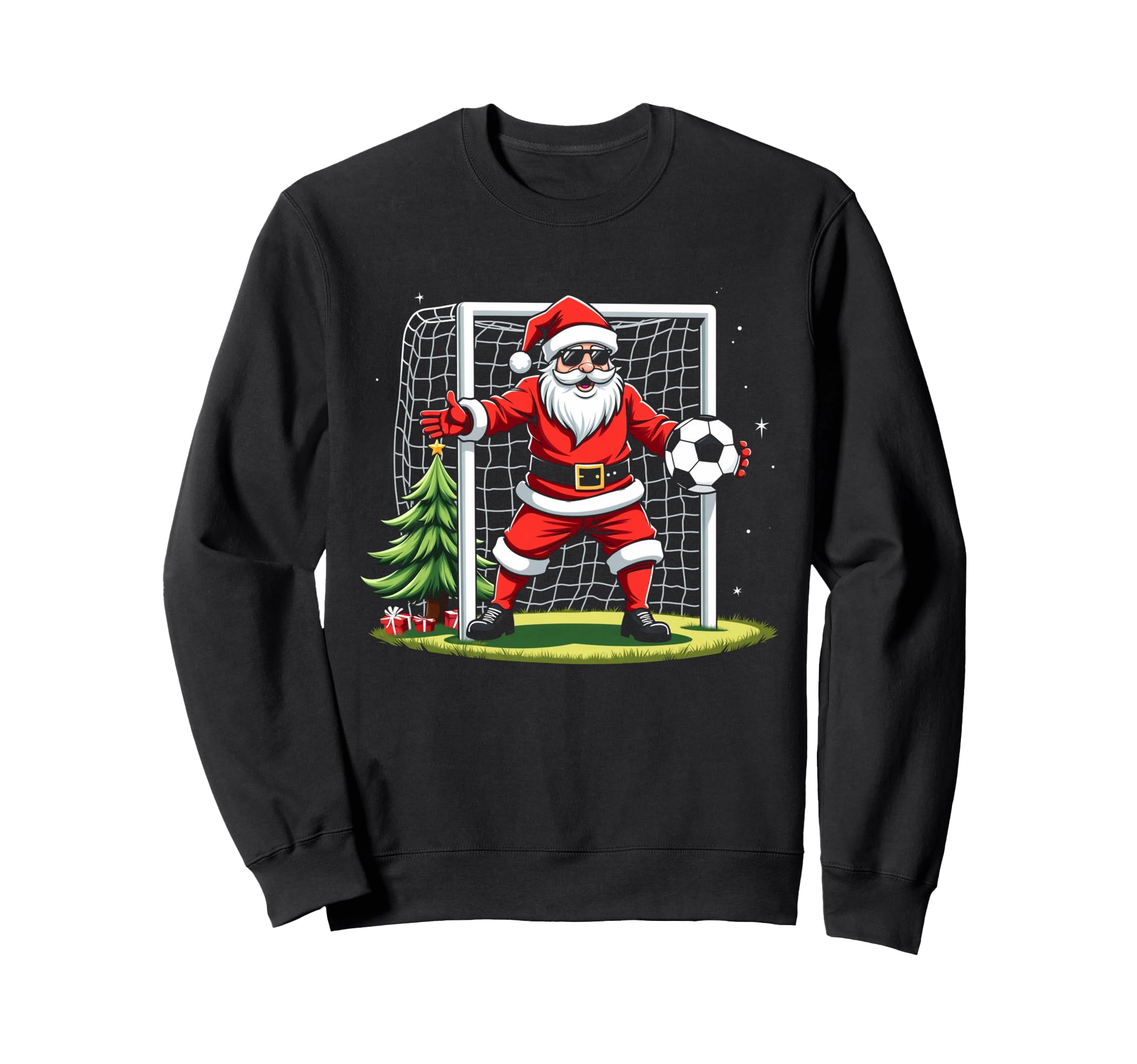 Santa Plays Soccer Soccer Player Sweatshirt - Graphic Print Men Women - T-Shirt, Sweatshirt, Hoodie