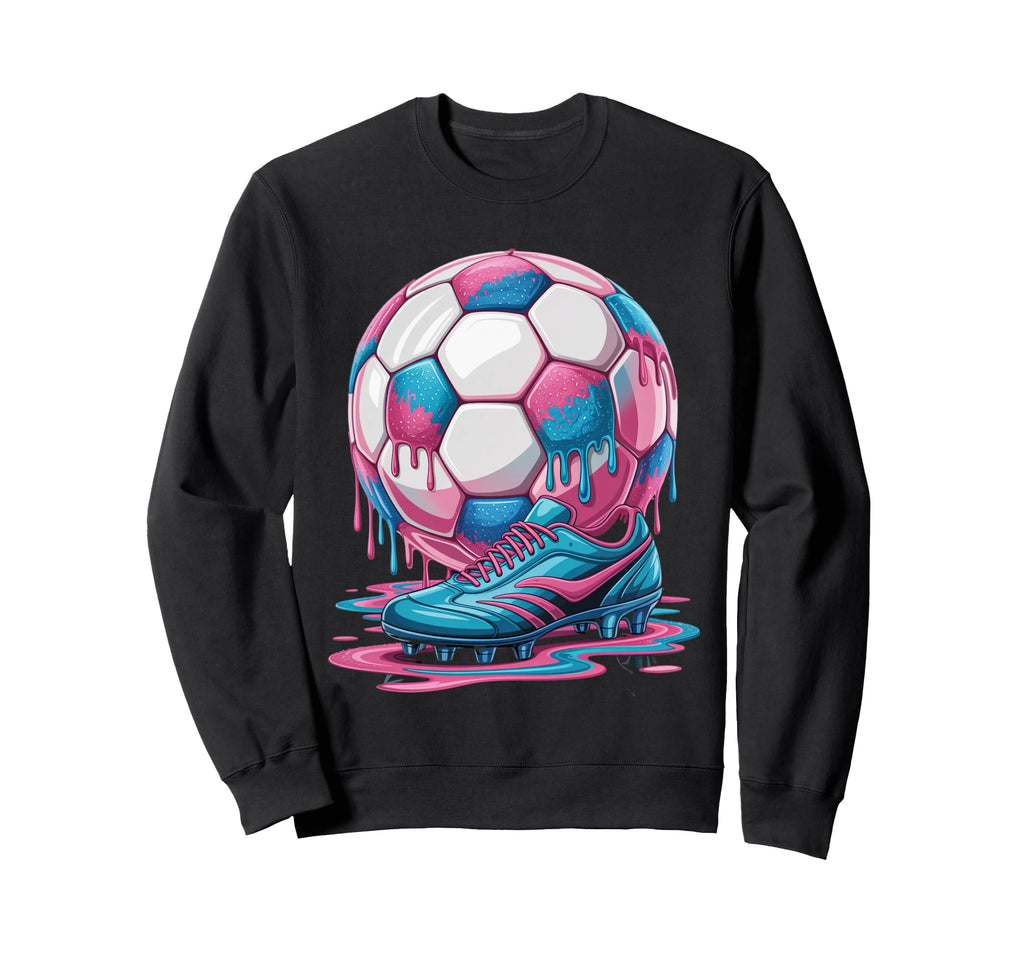 Soccer Ball Drip Ice Cream Drip Sweatshirt - Streetwear Style for Adults - T-Shirt, Sweatshirt, Hoodie