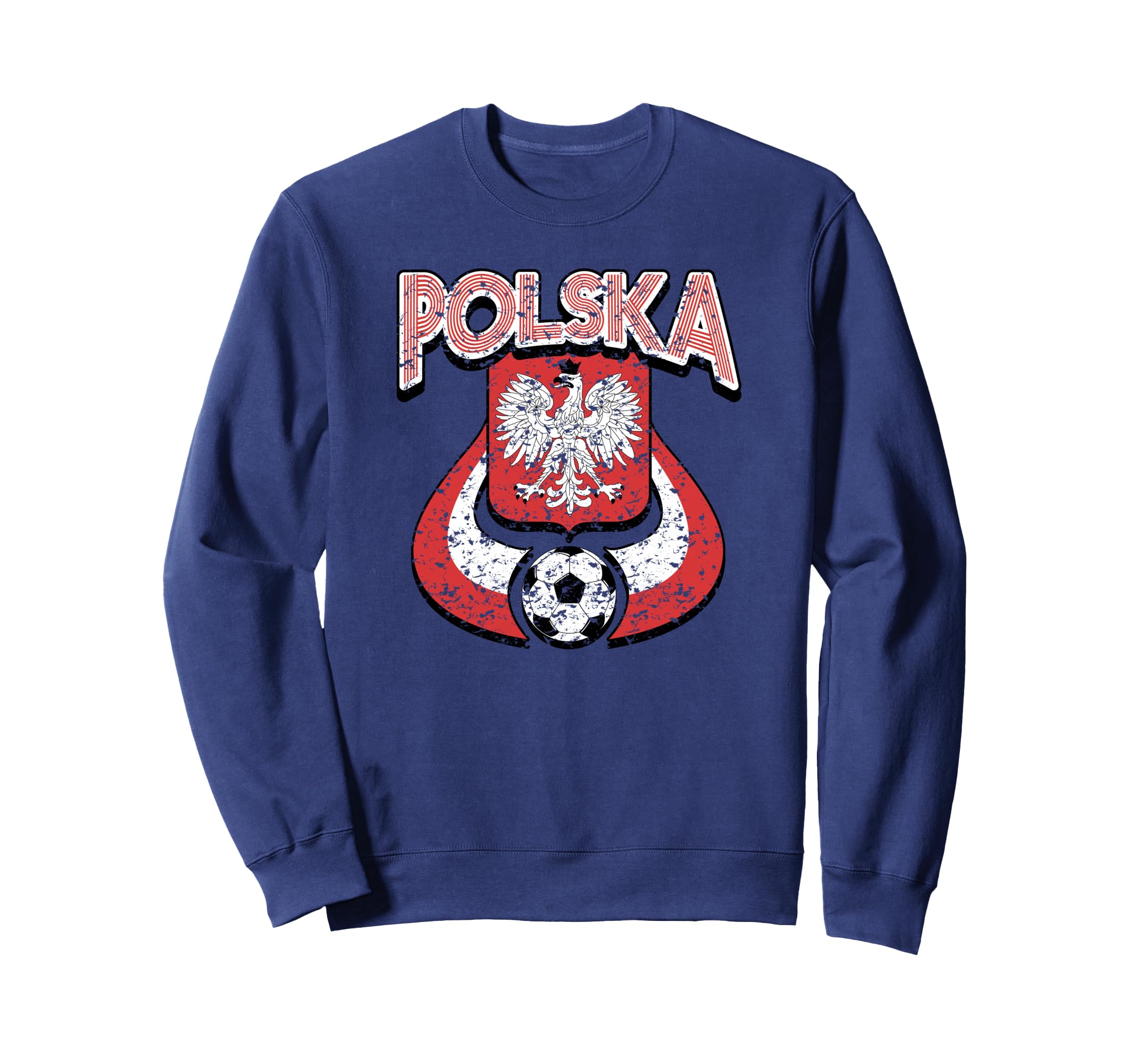 Poland Soccer Polska Country Flag Sweatshirt - Fun Novelty Design Unisex - T-Shirt, Sweatshirt, Hoodie