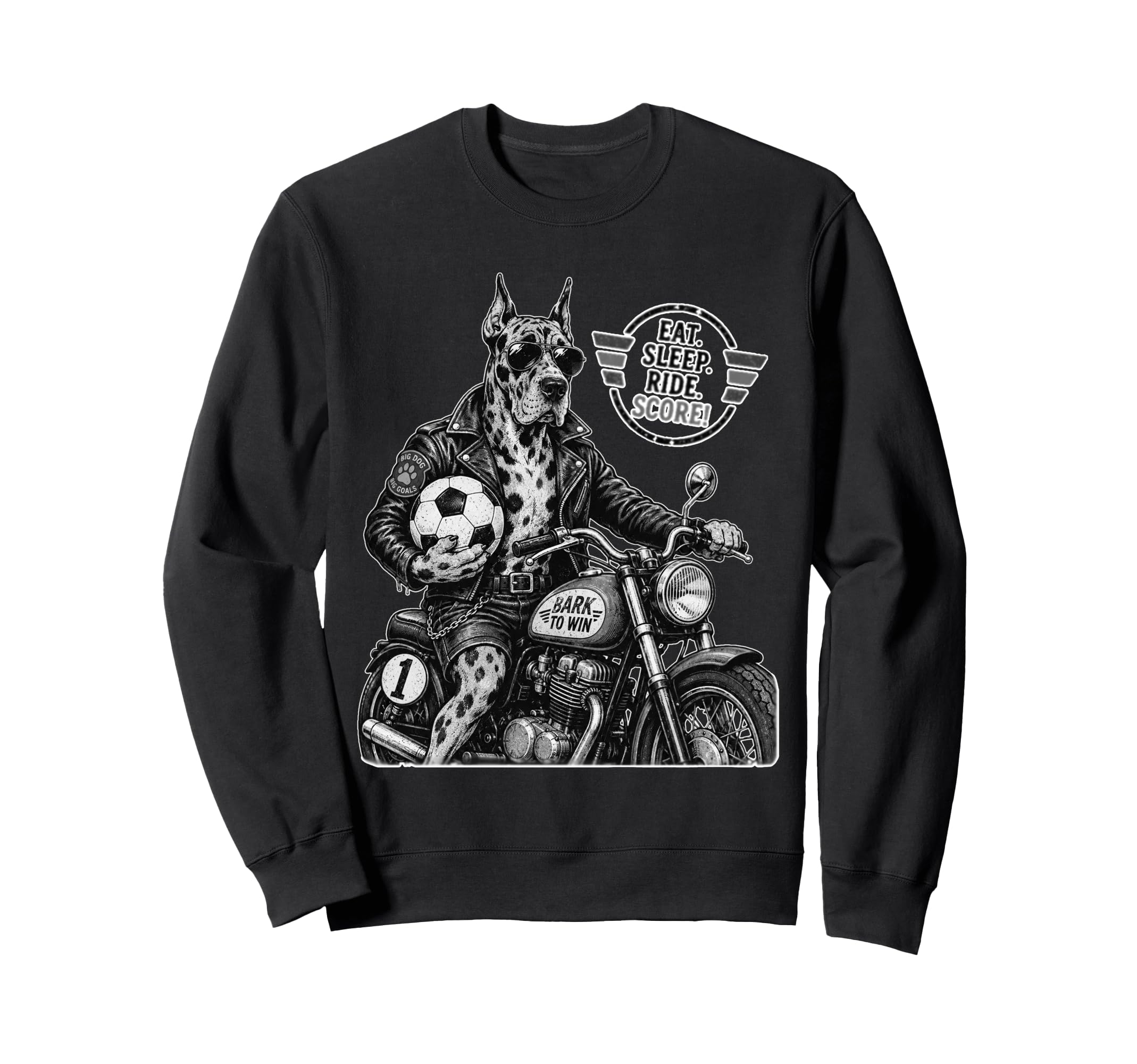 Gordon Setter Motorbike Love Sweatshirt - Fun Novelty Design Unisex - T-Shirt, Sweatshirt, Hoodie