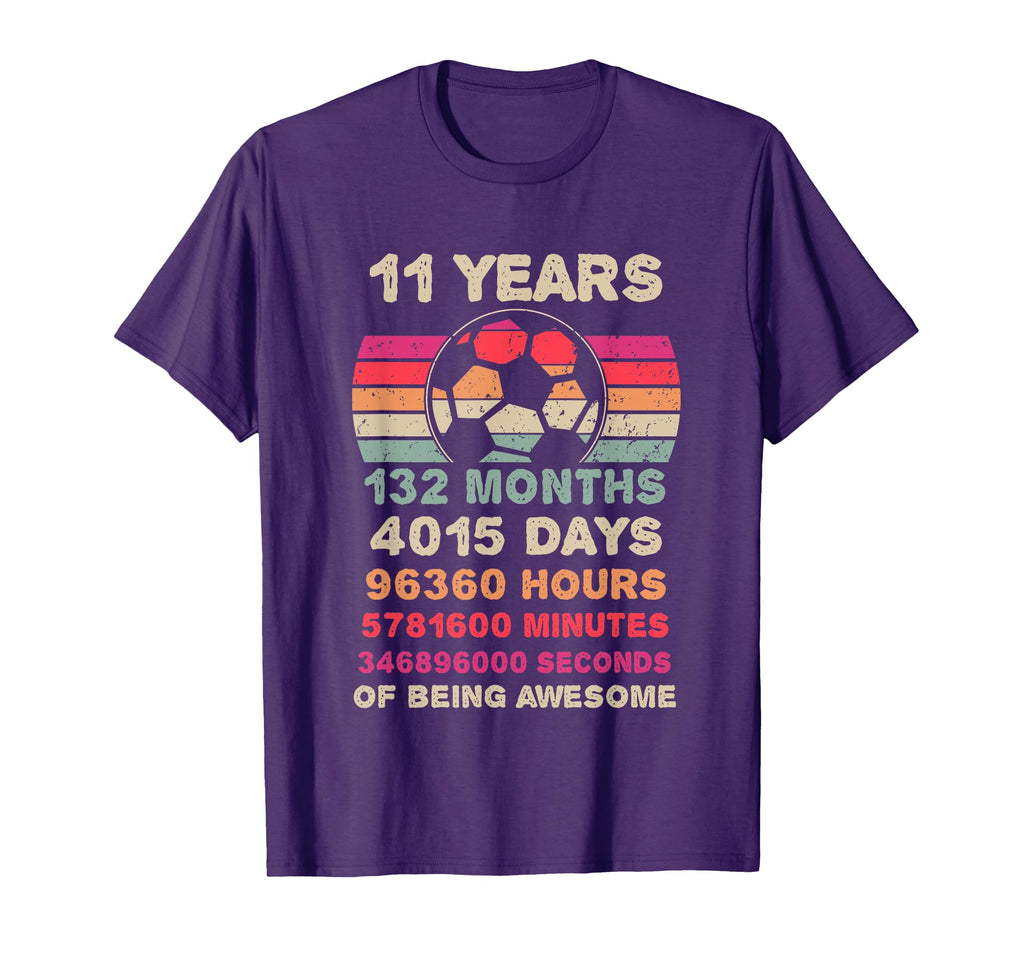 11 Year Old Soccer Birthday Eleventh T-Shirt - Custom Art Print for Adults - T-Shirt, Sweatshirt, Hoodie