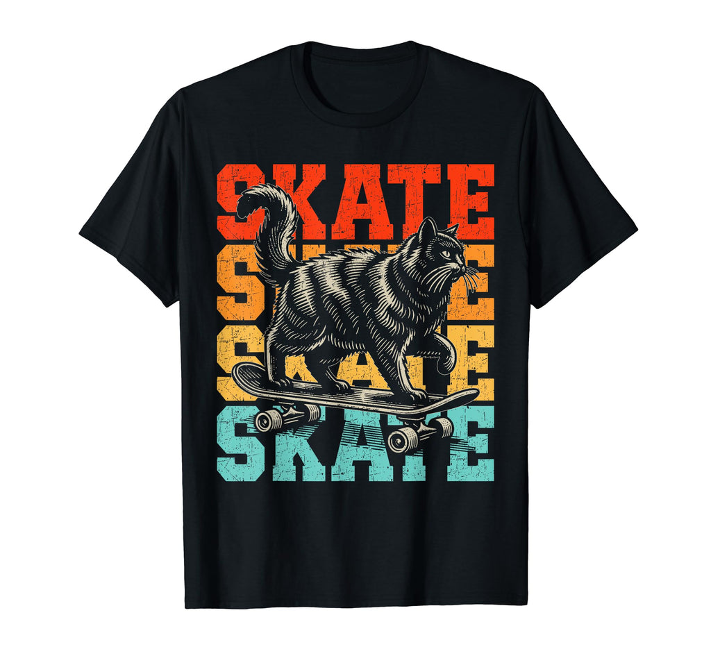 Roller Skating Cat Roller Skates T-Shirt - Fun Novelty Design Men Women - T-Shirt, Sweatshirt, Hoodie