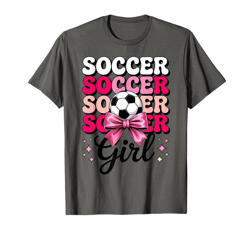 Groovy Soccer Player Coquette Bow T-Shirt - Fun Novelty Design Men Women - T-Shirt, Sweatshirt, Hoodie