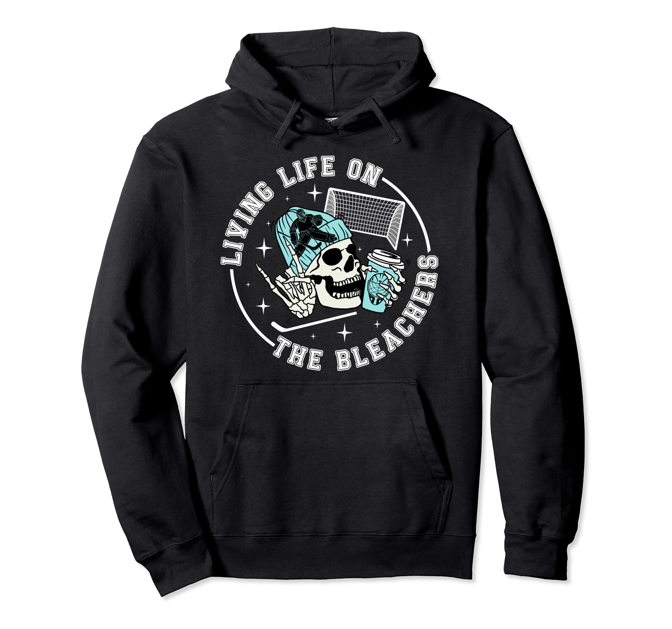 Bleachers Hockey Keeper Mom Hockey Goalie Hoodie - Minimalist Print Unisex - T-Shirt, Sweatshirt, Hoodie