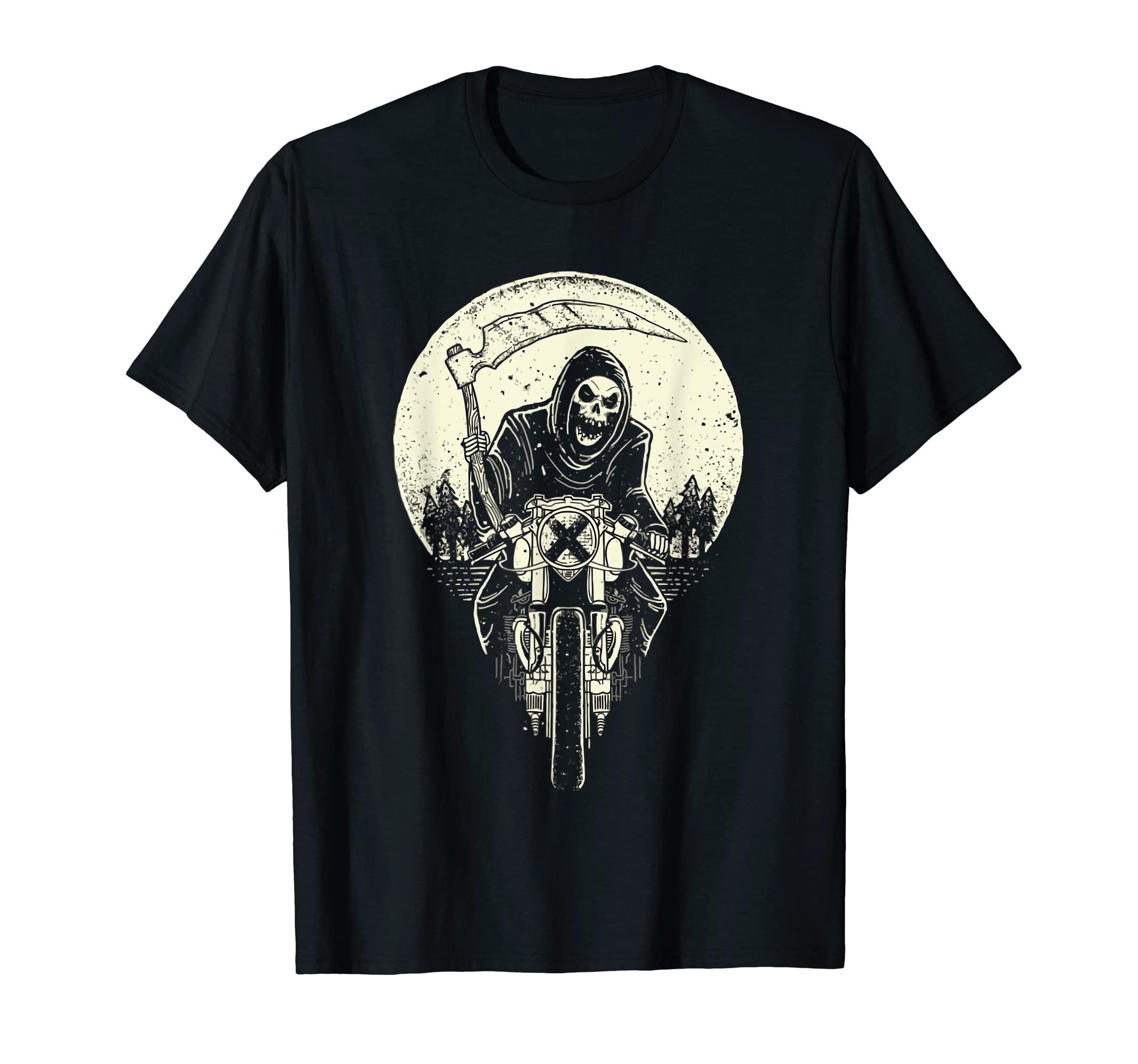 Motorcycle Biker Rider Route Skull T-Shirt - Minimalist Print for Adults - T-Shirt, Sweatshirt, Hoodie