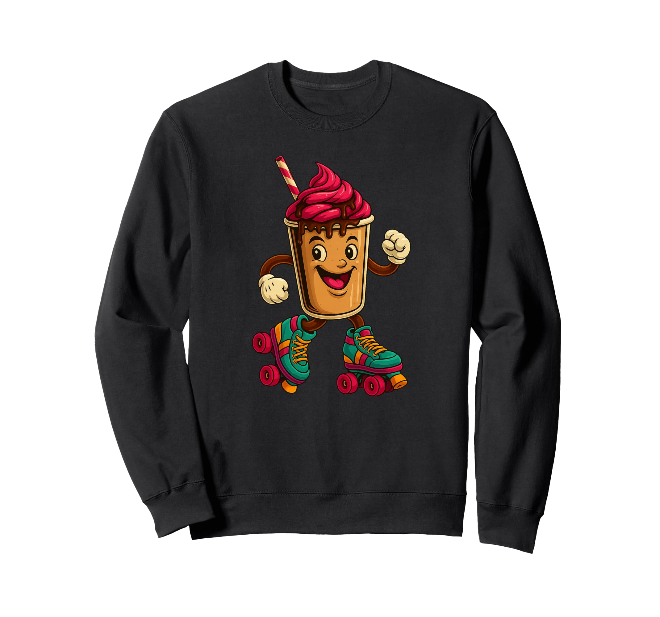 Milkshake Roller Skates Costume Sweatshirt - Streetwear Style for Adults - T-Shirt, Sweatshirt, Hoodie