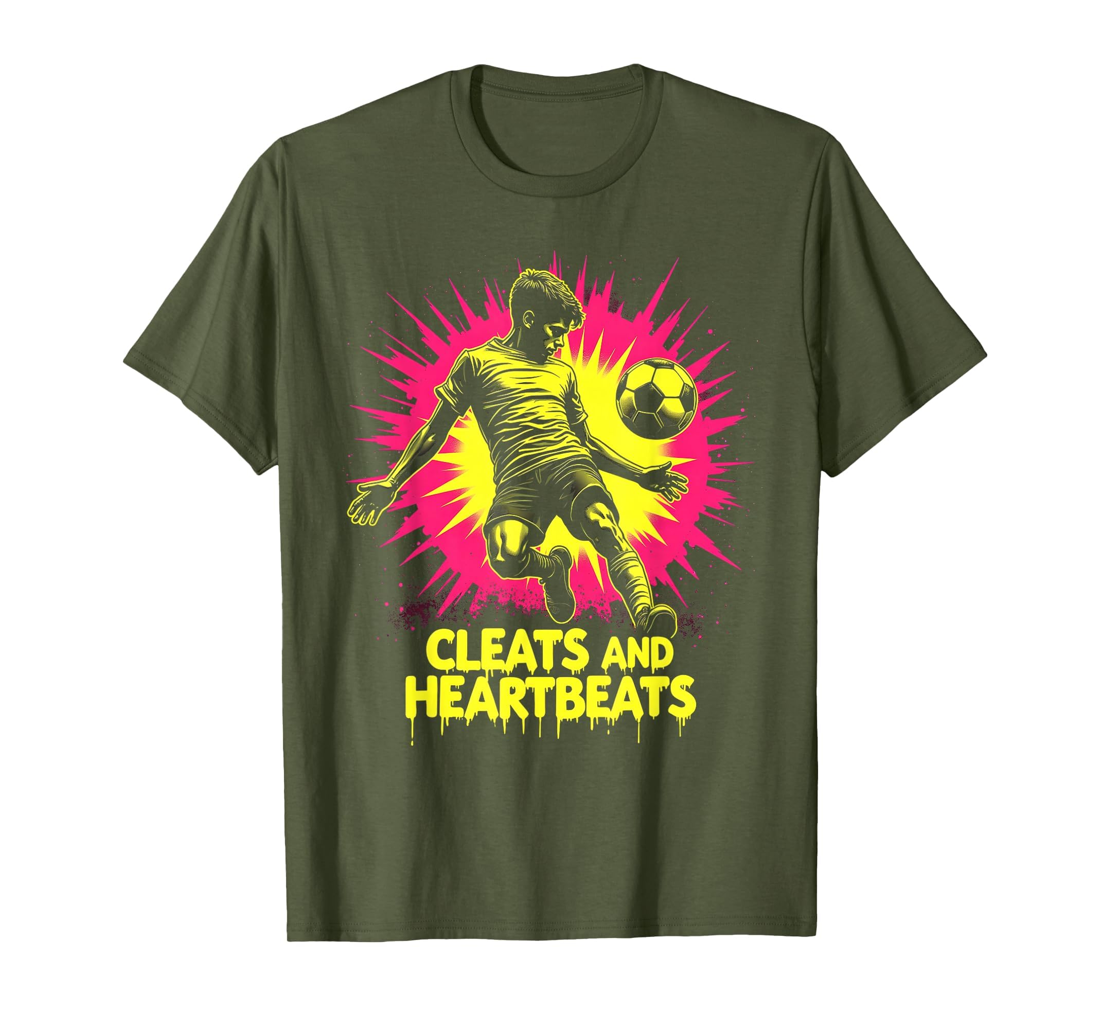 Cleats And Heartbeats Soccer Lover T-Shirt - Aesthetic Graphic Unisex - T-Shirt, Sweatshirt, Hoodie