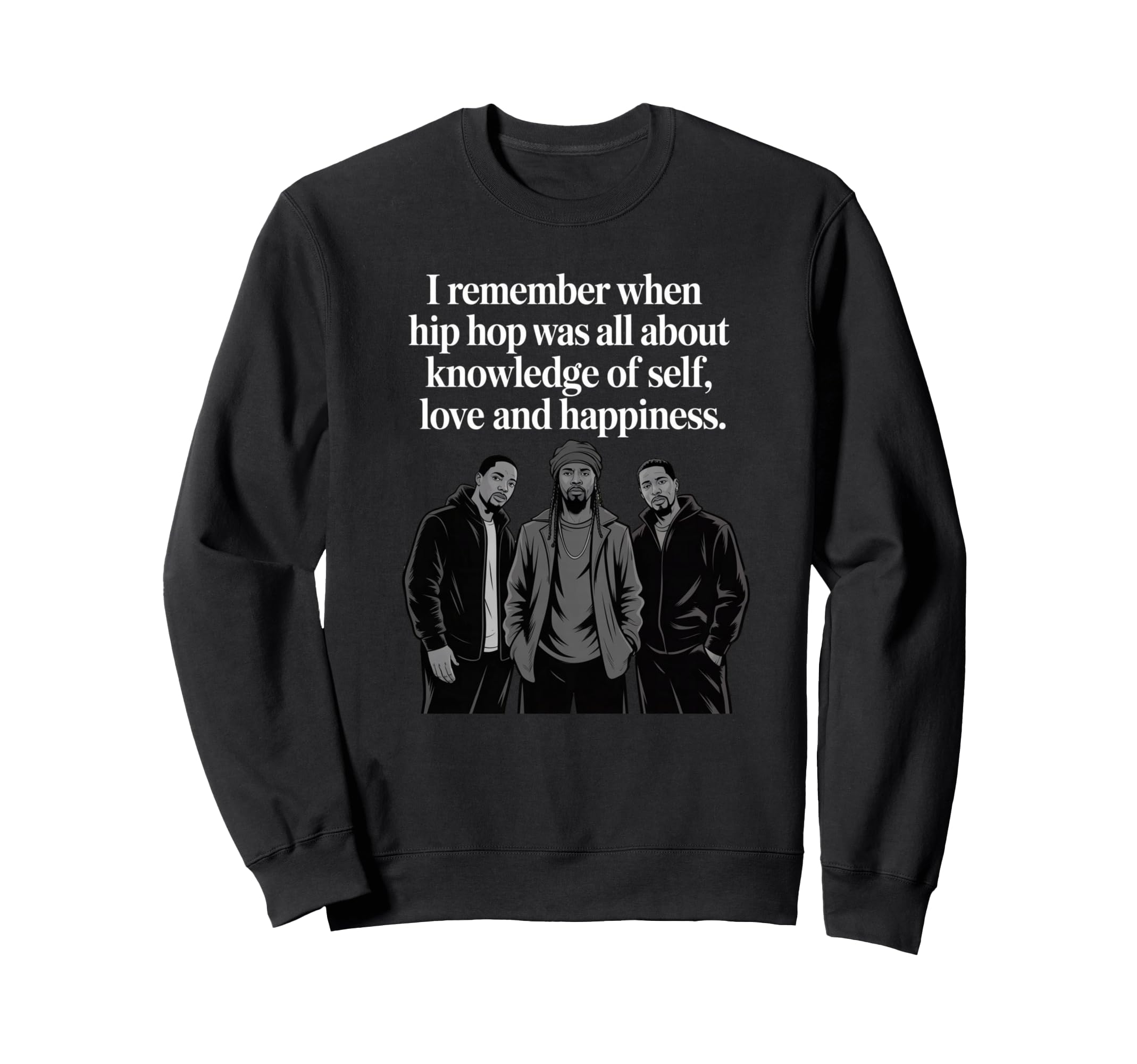 Old School Hip Hop Knowledge Self Sweatshirt - Minimalist Print Unisex - T-Shirt, Sweatshirt, Hoodie