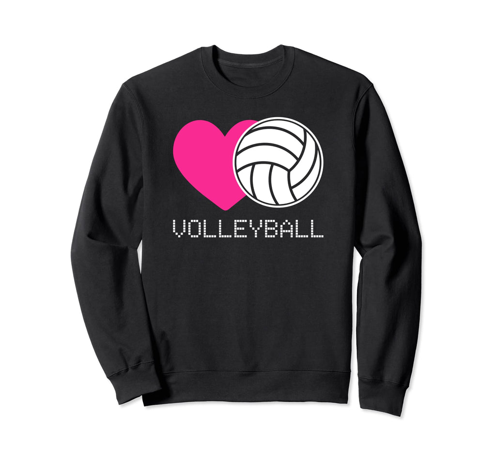 Heart Love Volleyball Sweatshirt - Trendy Graphic Men Women - T-Shirt, Sweatshirt, Hoodie