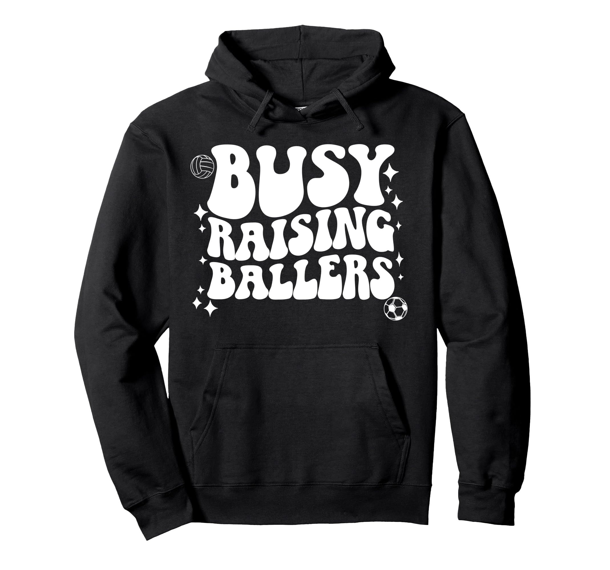 Busy Raising Ballers Soccer Volleyball Mom Hoodie - Custom Art Print Unisex - T-Shirt, Sweatshirt, Hoodie