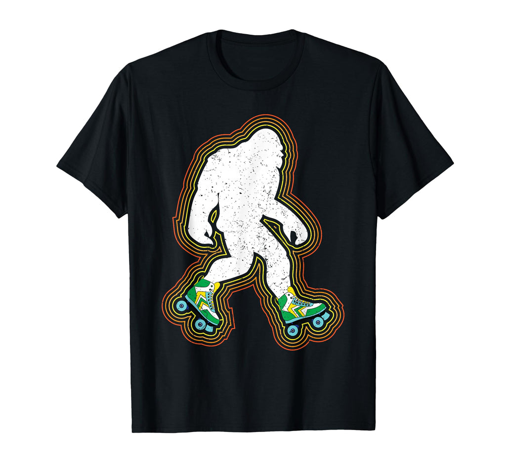 Bigfoot Skates Sasquatch Gift Roller T-Shirt - Custom Art Print for Adults - T-Shirt, Sweatshirt, Hoodie