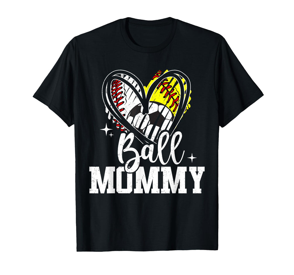 Ball Mommy Baseball Softball Soccer Mom T-Shirt - Novelty Apparel Unisex - T-Shirt, Sweatshirt, Hoodie