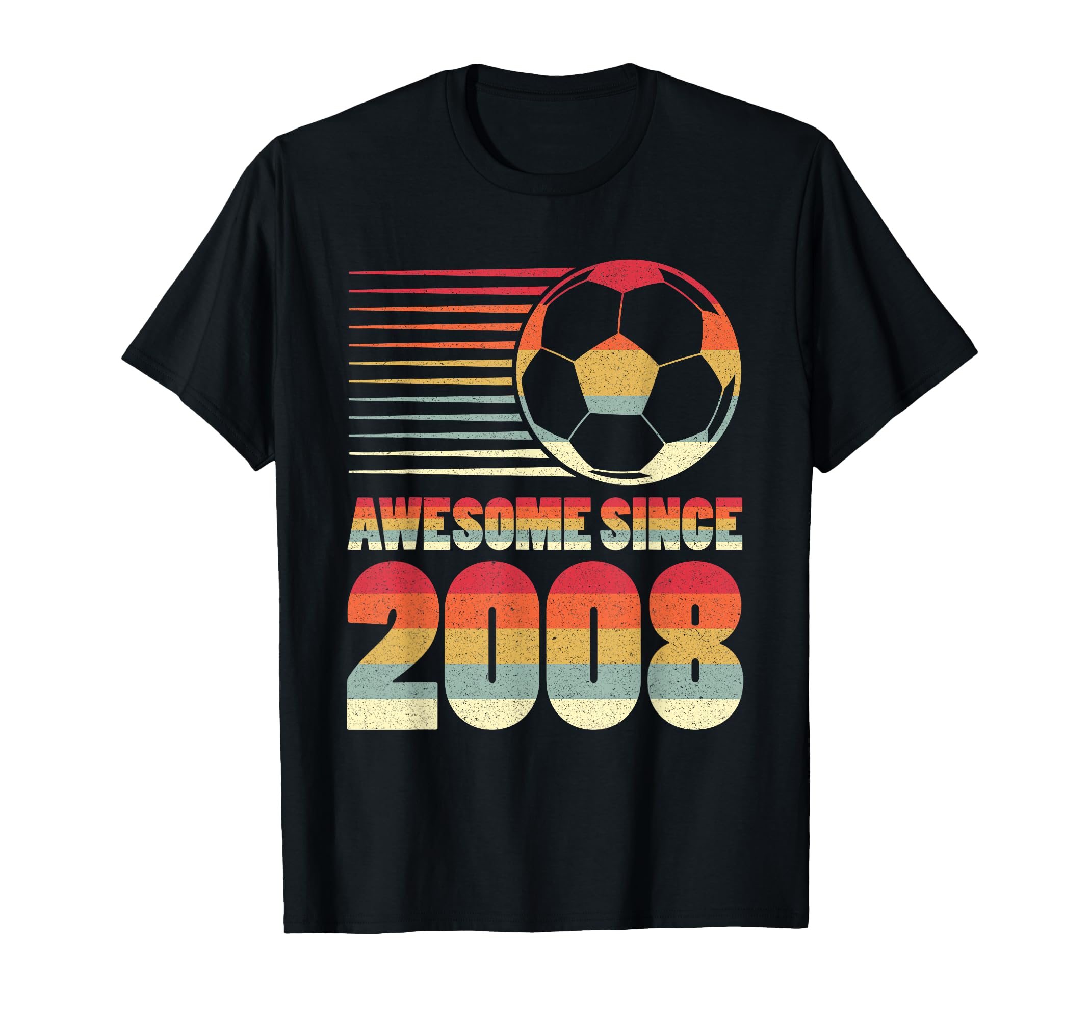 Awesome Since 2008 Soccer 18Th T-Shirt - Custom Art Print for Adults - T-Shirt, Sweatshirt, Hoodie