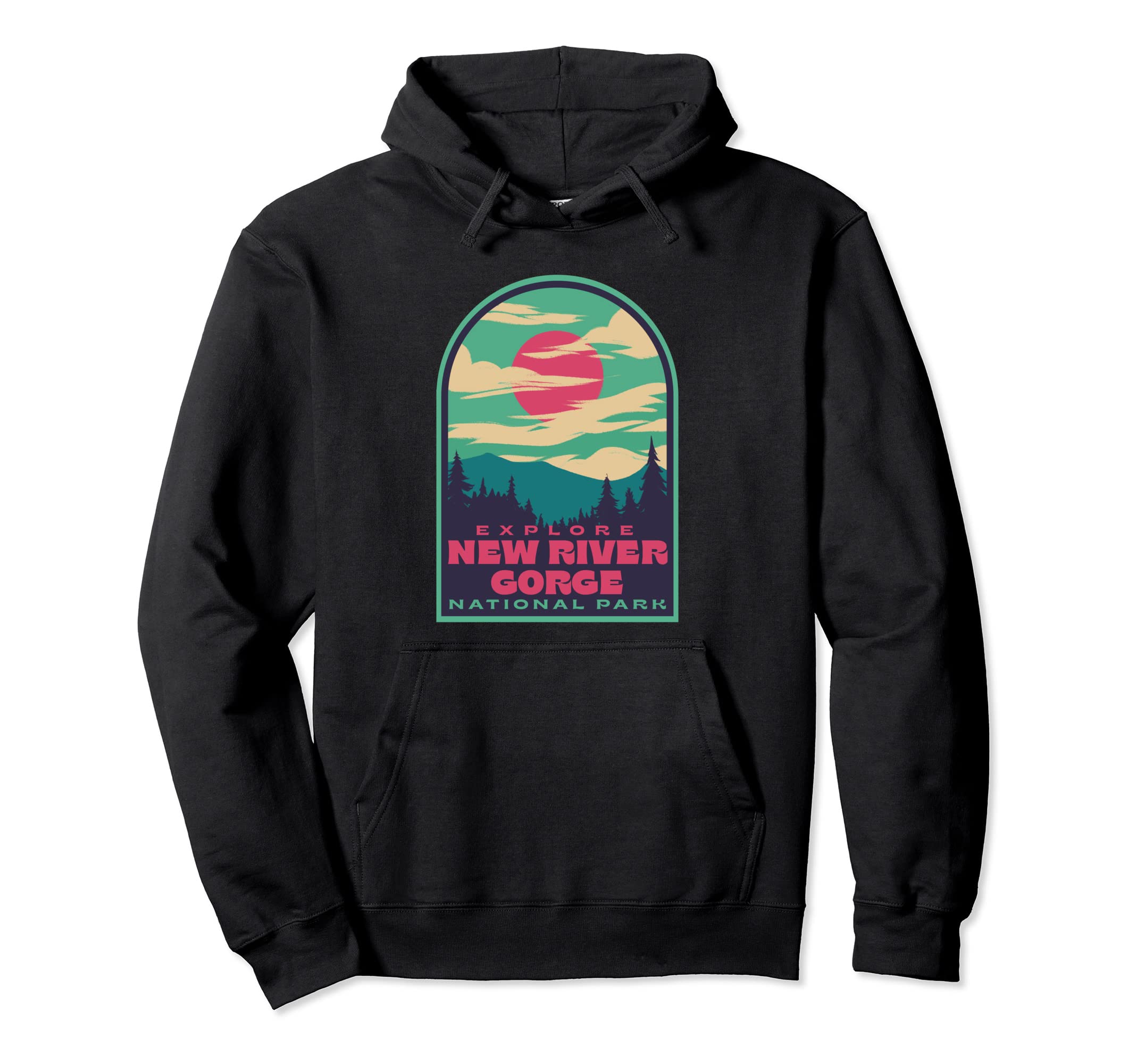 New River Gorge National Park Sunset Hoodie - Graphic Print for Adults - T-Shirt, Sweatshirt, Hoodie