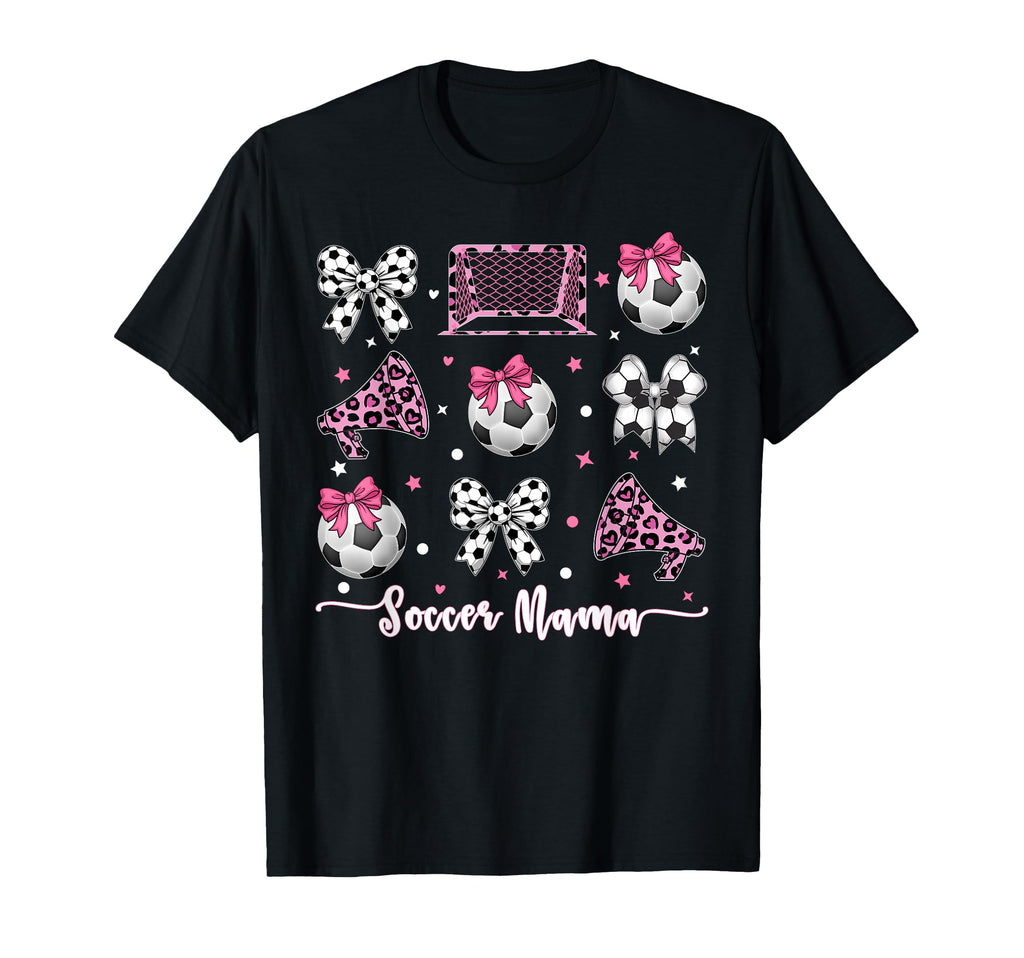 Coquette Bow Soccer Mom Mothers Day T-Shirt - Minimalist Print Men Women - T-Shirt, Sweatshirt, Hoodie