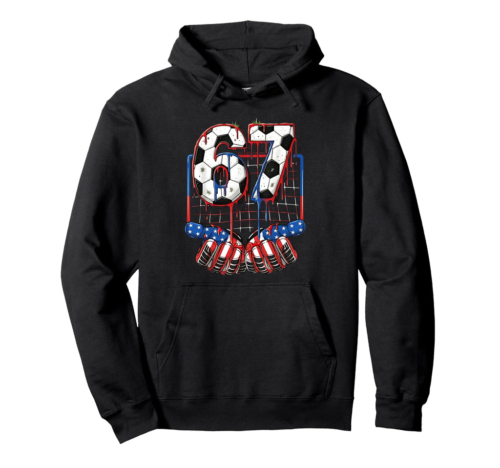 Soccer Ball 67 Drip Six Seven Gen Alpha Hoodie - Graphic Print for Adults - T-Shirt, Sweatshirt, Hoodie