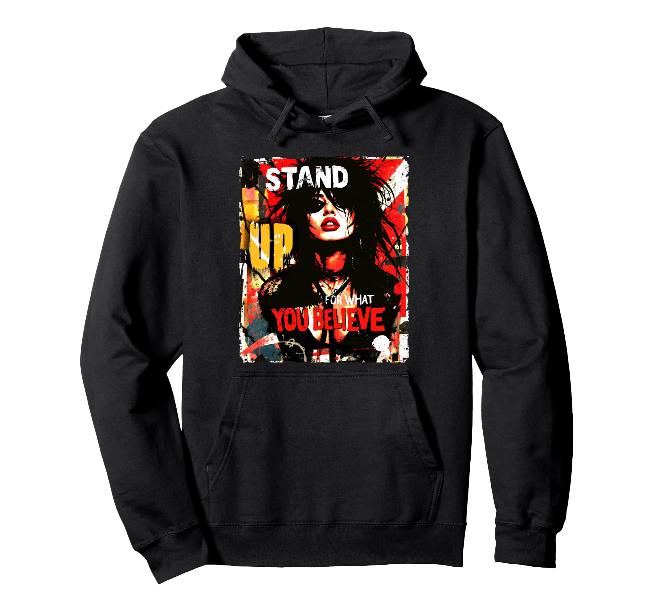 Punk Graffiti 90S Grunge Art Distressed Hoodie - Custom Art Print Men Women - T-Shirt, Sweatshirt, Hoodie
