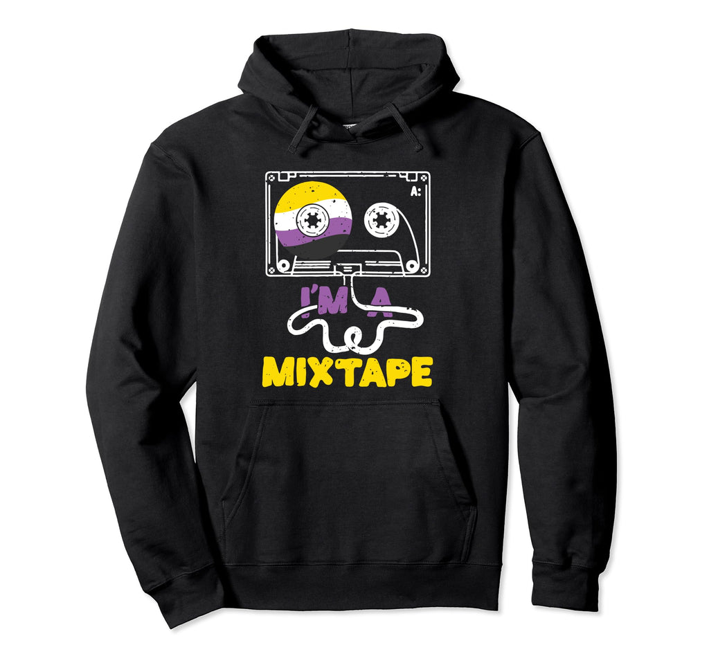 Im Mixtape Cassette Tape Nonbinary Hoodie - Minimalist Print Men Women - T-Shirt, Sweatshirt, Hoodie