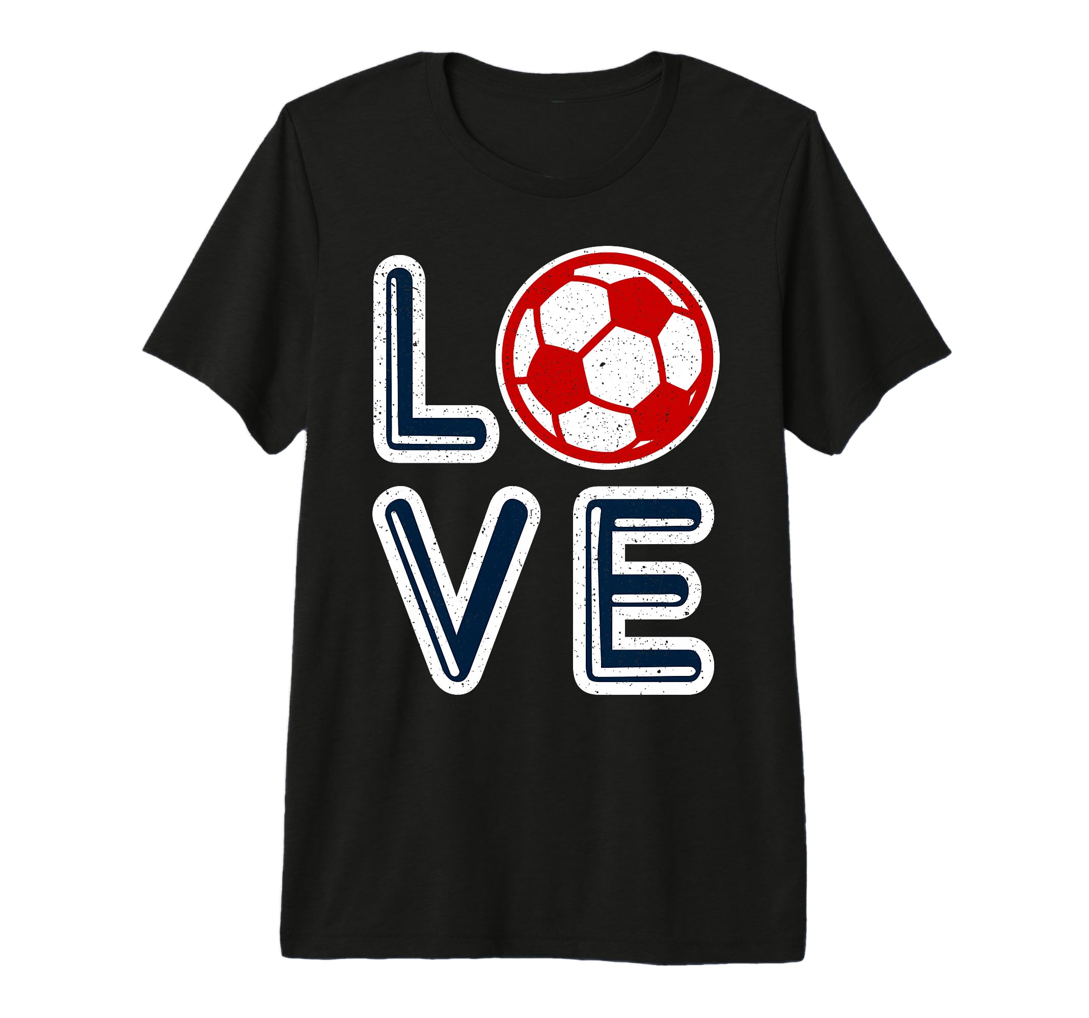 Great Heart I Love Football Soccer Fan T-Shirt - Graphic Print for Adults - T-Shirt, Sweatshirt, Hoodie