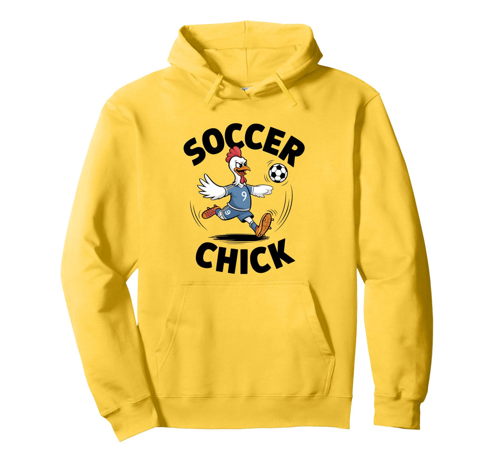 Soccer Chick Soccer Player Soccer Hoodie - Fun Novelty Design for Adults - T-Shirt, Sweatshirt, Hoodie