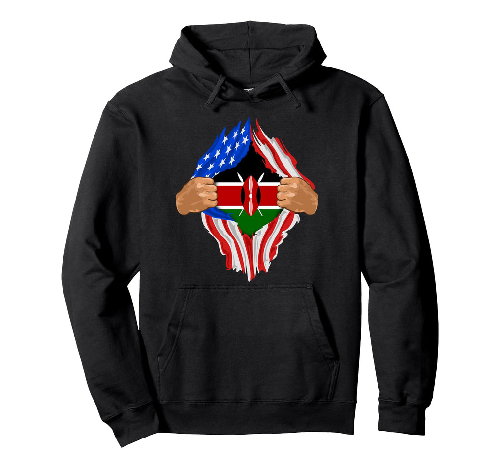 Kenyan Blood Inside Me Kenya Flag Gift Hoodie - Fun Novelty Design Unisex - T-Shirt, Sweatshirt, Hoodie