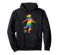Colorful Funny Soccer Fan Dad Mom Hoodie - Casual Everyday Wear Men Women - T-Shirt, Sweatshirt, Hoodie