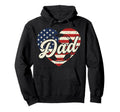 4Th July Soccer Dad Usa Flag Heart Hoodie - Graphic Print Unisex - T-Shirt, Sweatshirt, Hoodie