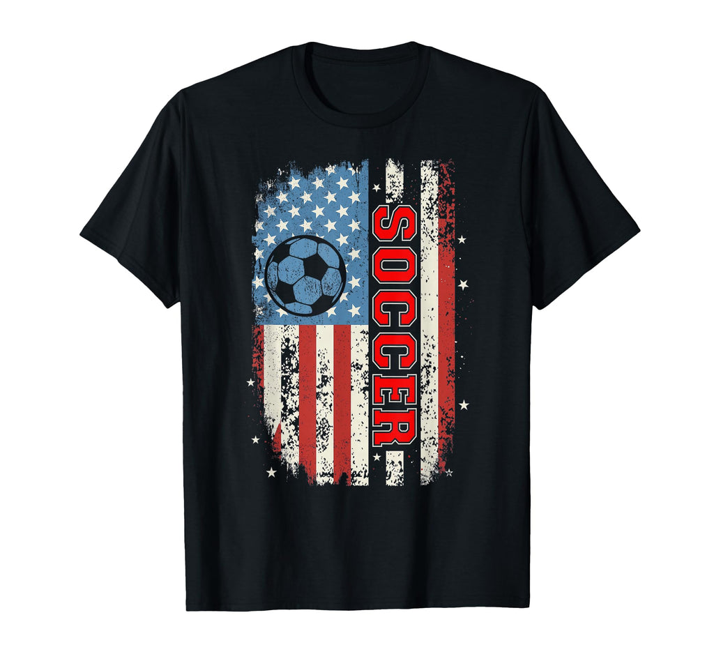 Soccer Stars Stripes Distressed T-Shirt - Aesthetic Graphic for Adults - T-Shirt, Sweatshirt, Hoodie