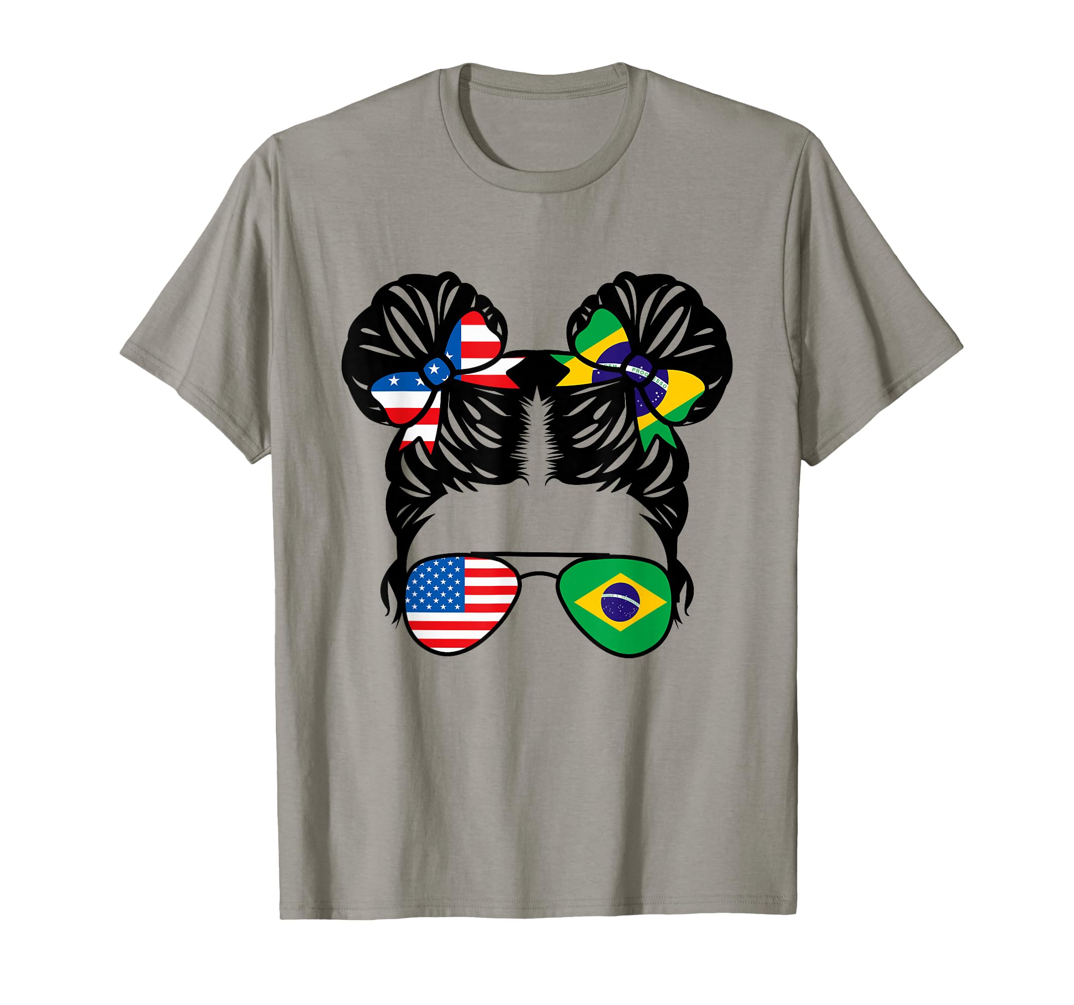 Half American Half Brazilian Usa T-Shirt - Streetwear Style for Adults - T-Shirt, Sweatshirt, Hoodie