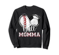 Ball Momma Baseball Soccer Heart Mom Sweatshirt - Aesthetic Graphic Unisex - T-Shirt, Sweatshirt, Hoodie