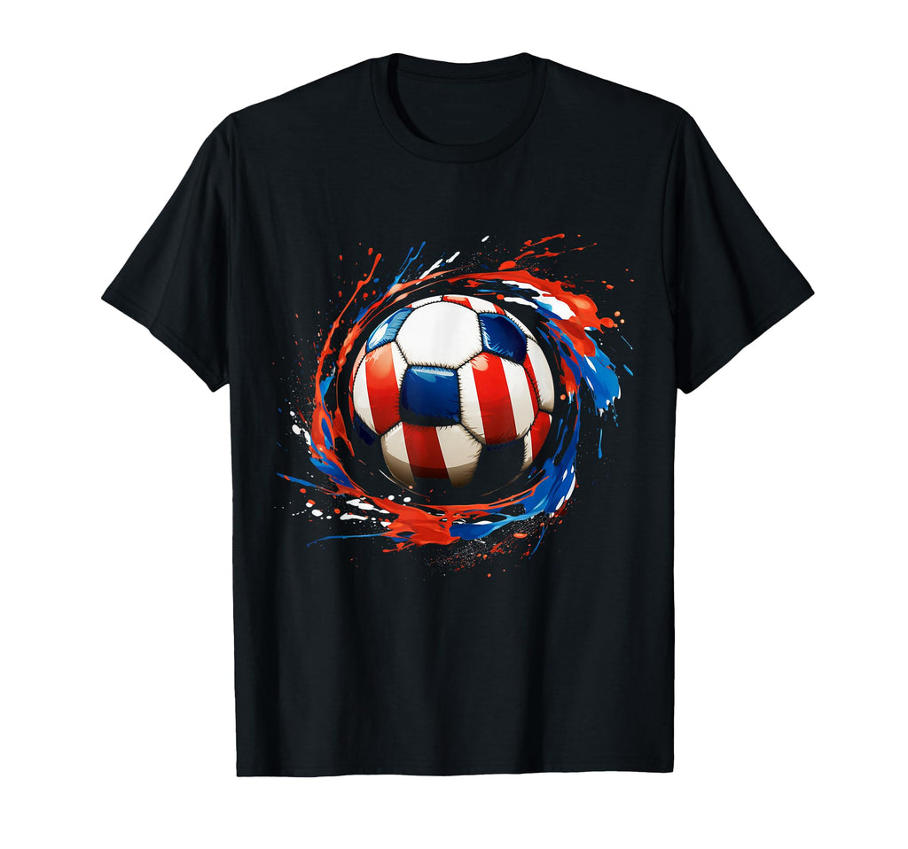 Soccer Football Usa Flag Soccer Gift T-Shirt - Streetwear Style for Adults - T-Shirt, Sweatshirt, Hoodie