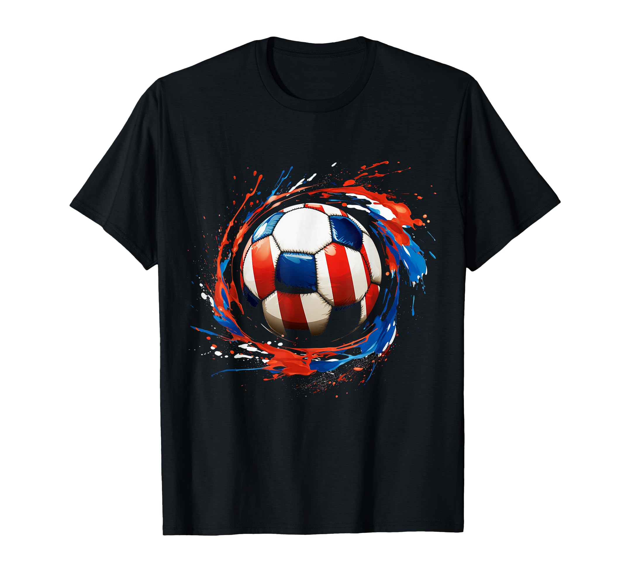 Soccer Football Usa Flag Soccer Gift T-Shirt - Streetwear Style for Adults - T-Shirt, Sweatshirt, Hoodie