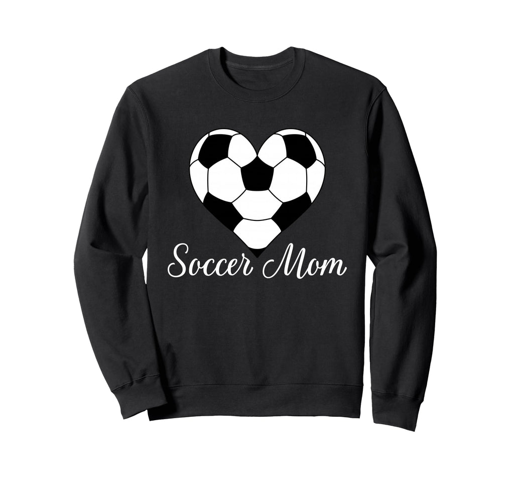 Soccer Mom Heart Soccer Ball Funny Sweatshirt - Unique Graphic Unisex - T-Shirt, Sweatshirt, Hoodie