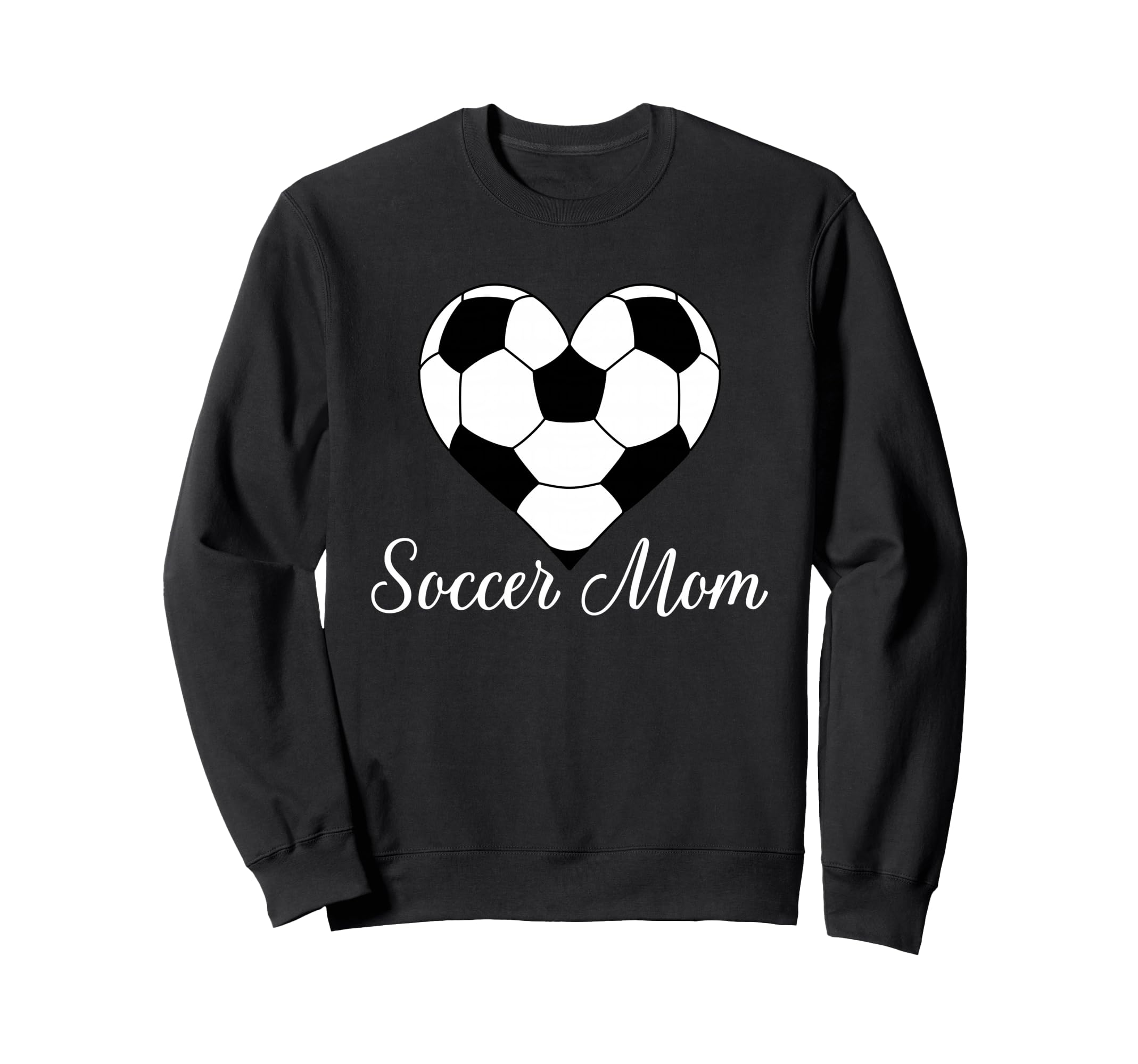 Soccer Mom Heart Soccer Ball Funny Sweatshirt - Unique Graphic Unisex - T-Shirt, Sweatshirt, Hoodie