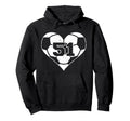 Soccer Heart Number 51 Jersey Sports Fan Hoodie - Trendy Graphic Unisex - T-Shirt, Sweatshirt, Hoodie