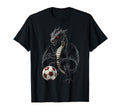 Dragon Playing Soccer T-Shirt - Casual Everyday Wear Men Women - T-Shirt, Sweatshirt, Hoodie