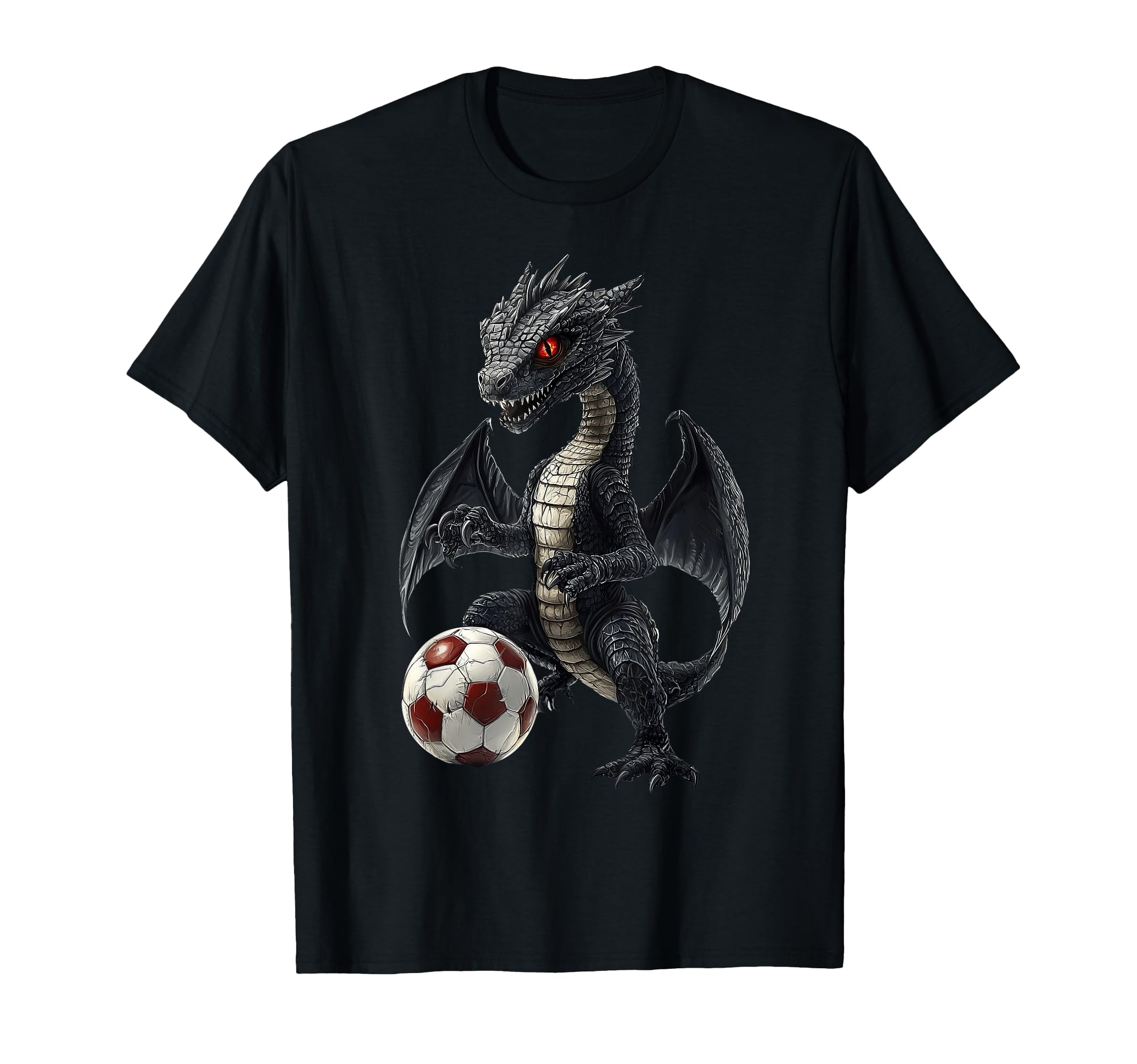Dragon Playing Soccer T-Shirt - Casual Everyday Wear Men Women - T-Shirt, Sweatshirt, Hoodie